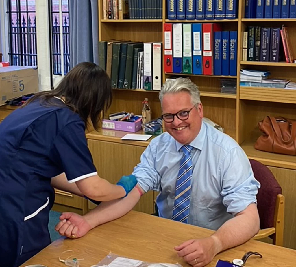 The Assistant Provincial Grand Master of Cambridgeshire Masons, Jonathan Lambert, was among those tested