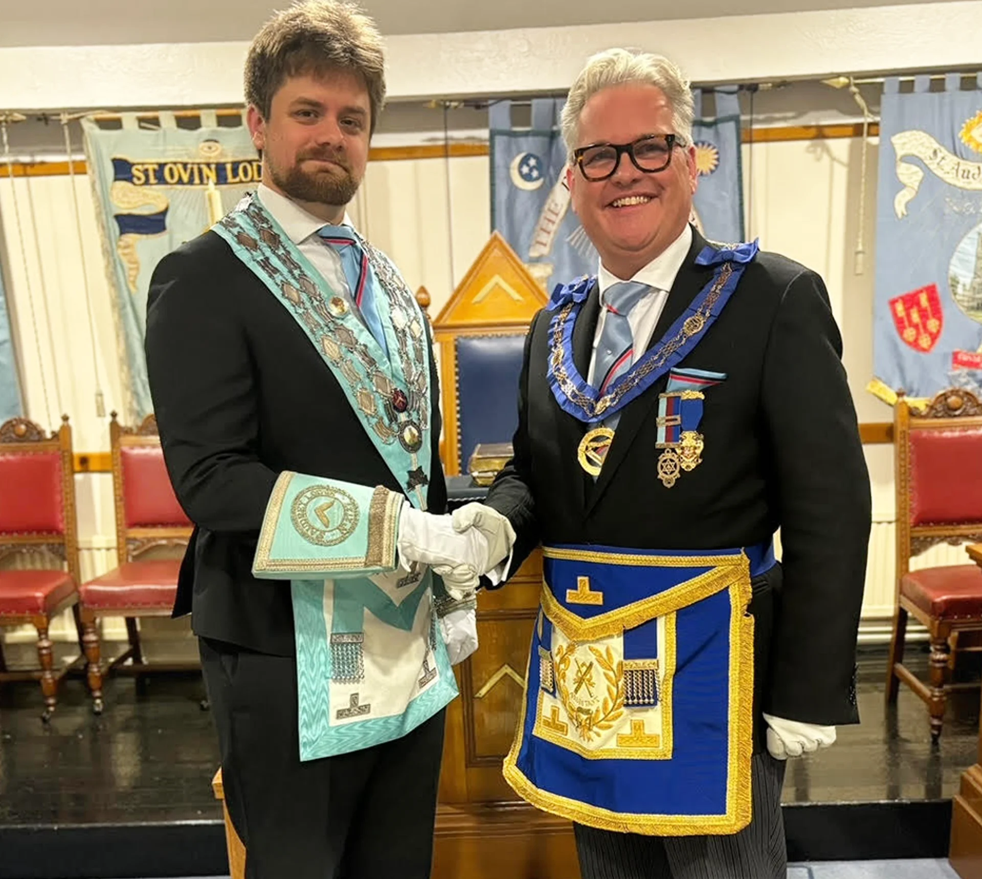 The installation of Will Dunn as Worshipful Master of St Audrey Lodge 