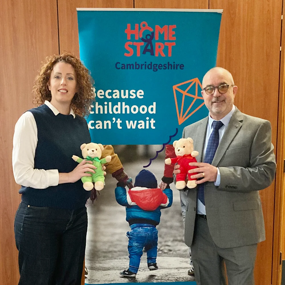 Cambridgeshire Freemasons donate teddies to Home-Start charity