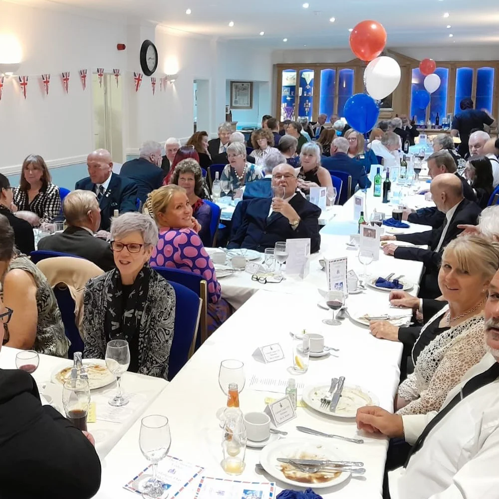 Caldwell Lodge Trafalgar Day white table meeting