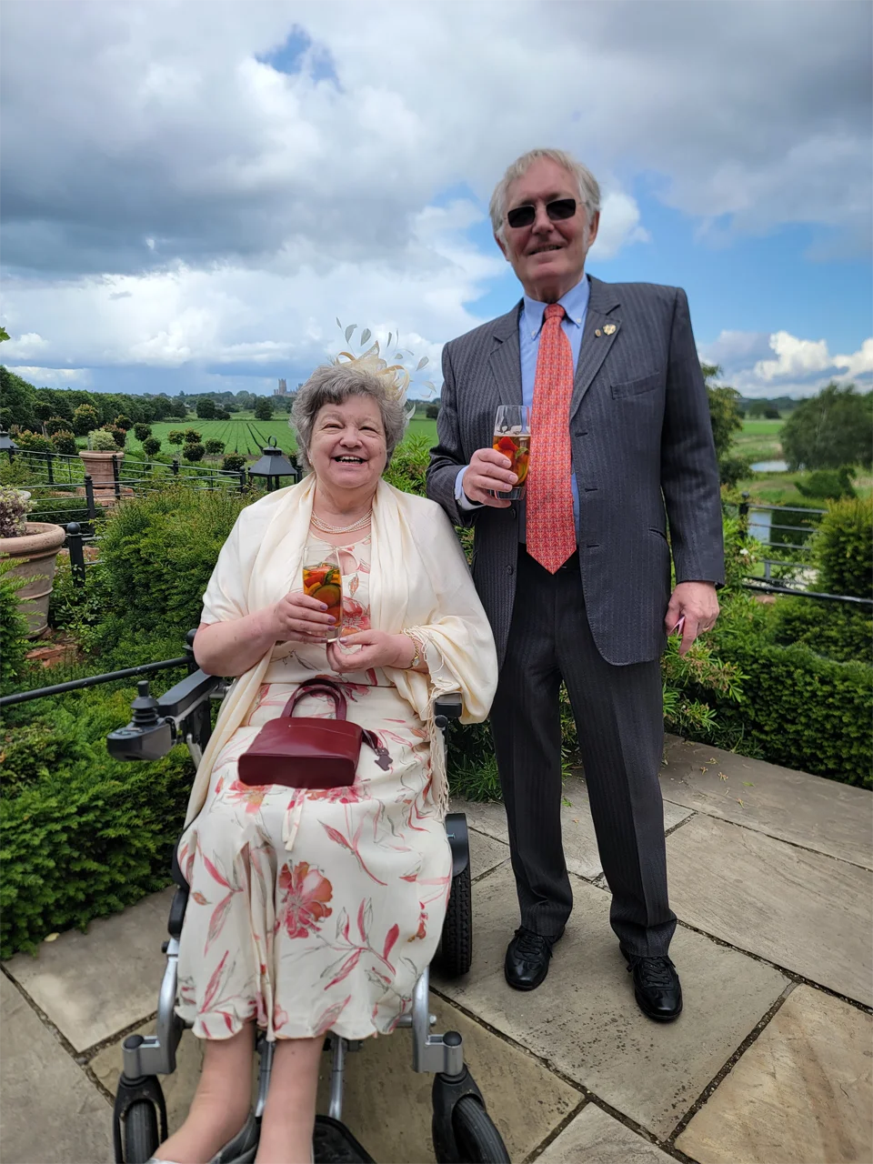 Graham Jackson with his wife Cristine a former Flying Officer with the Princess Mary's Royal Air Force Nursing Service